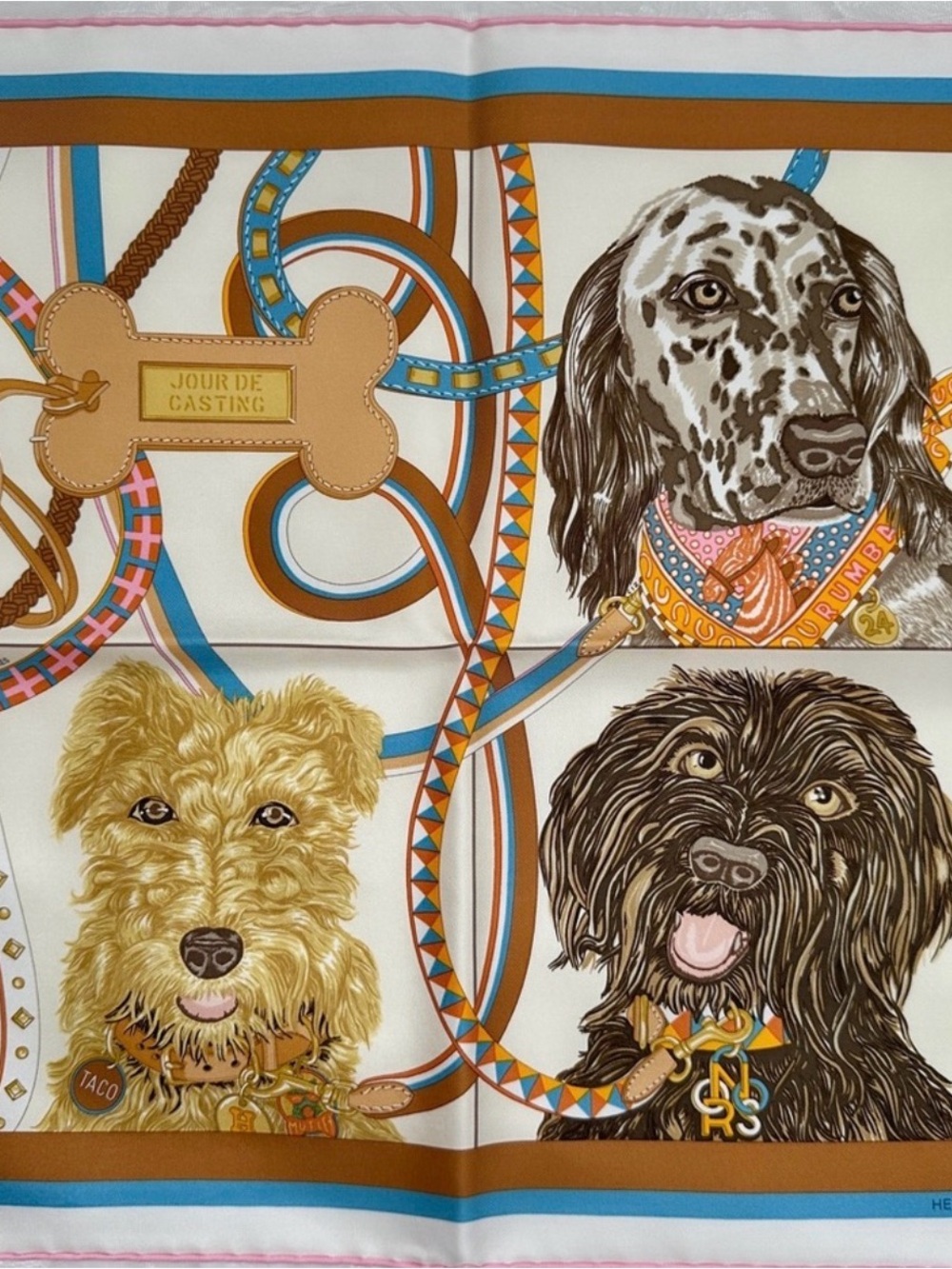 Hermes Jour de Casting Detail scarf 45